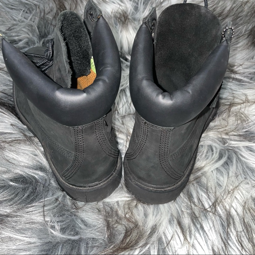 Timberland Basic 6 Inch Boot Men’s Size 7 BLACK Leather - Picture 6 of 9